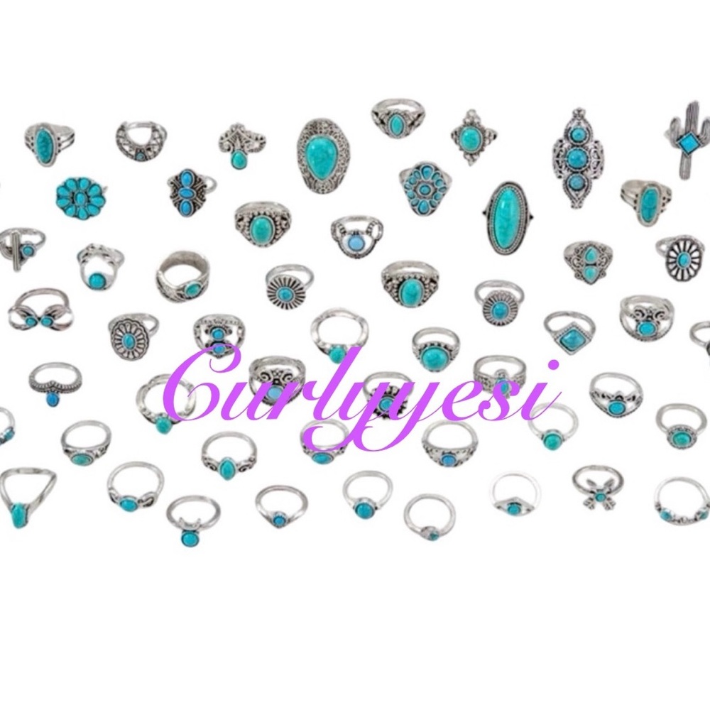Turquoise Rings Size 6-10🔥🔥🔥 Please bid responsibly NO Cancellations 🥰
